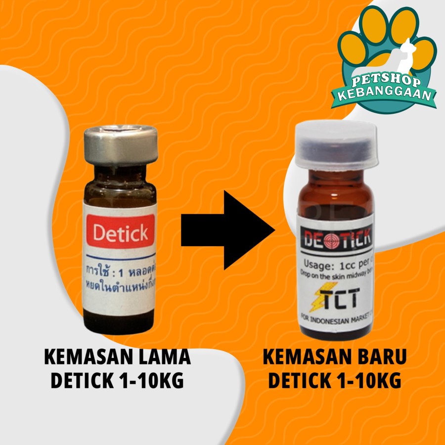 Detick Obat Kutu Kucing Anjing 1Ml / 1-10kg Berat Hewan Pembasmi Kutu