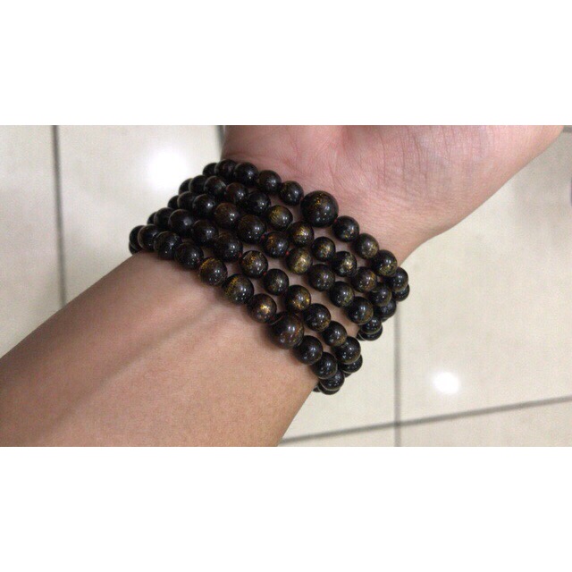 Tasbih Gelang Akar Bahar Laut Tali Arus Serat Emas Asli 108 Butir size 8’mm 100% ORIGINAL
