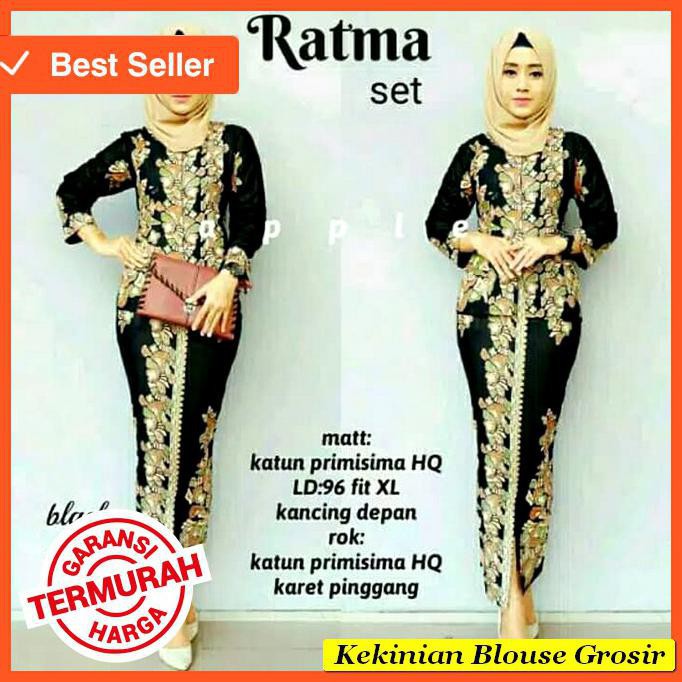 Best Seller Setelan Rok Blus Batik Pramugari Ratma Set Batik Couple Family