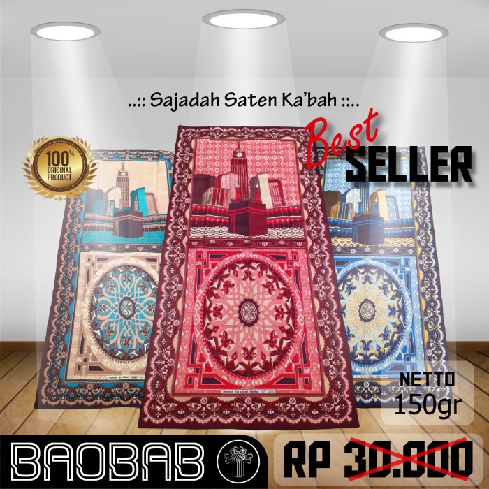 Sajadah Saten Ka'bah | Sajadah Motif Ka'bah dan Batik