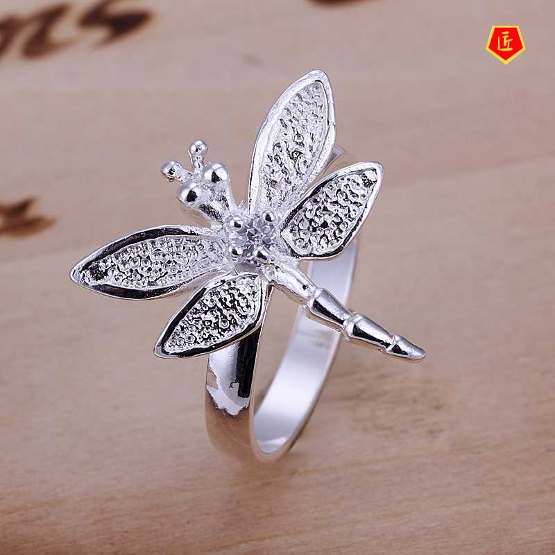 [Ready Stock]Fashion Creative 925 Silver Dragonfly Ring