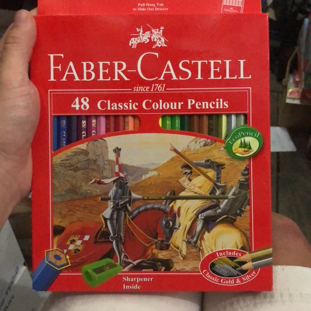 

Pensil warna classic 12 / 24 / 36 / 48 warna classic faber castell dus merah
