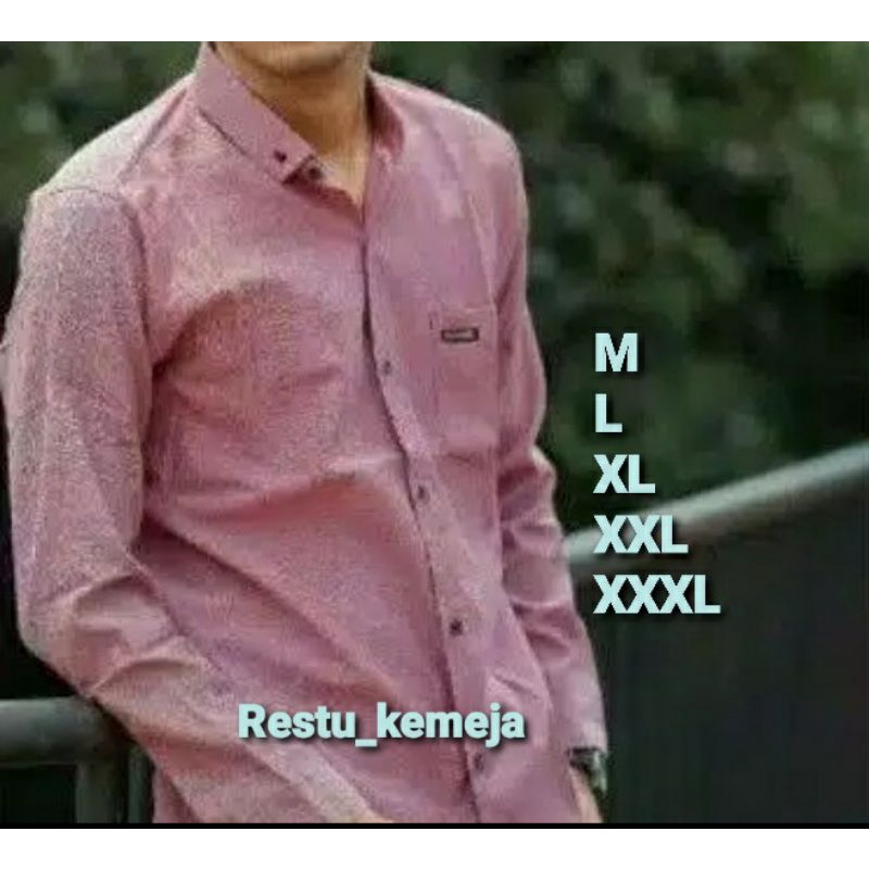 Kemeja Pria Lengan Panjang Oxford Warna Dusty (Bisa Couple Ayah&amp;Anak)