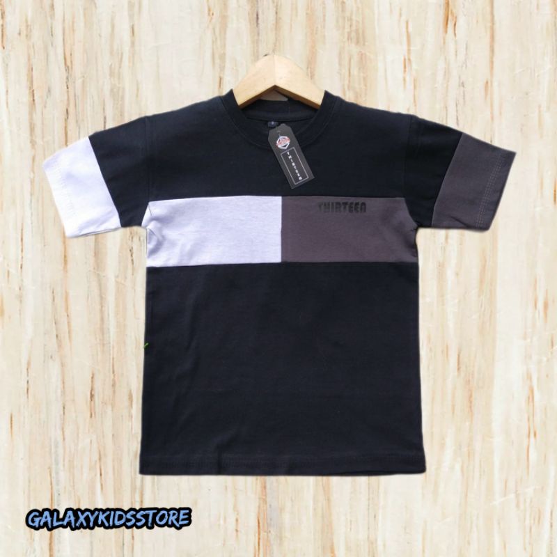 Kaos anak kombinasi 3 warna