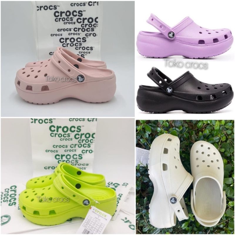 Crocs platform Clog / Crocs Classic platform / sandal Crocs wanita