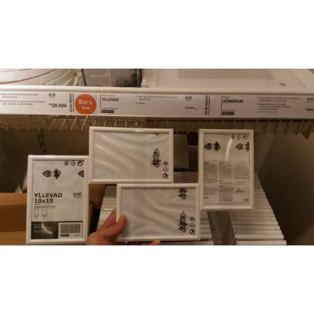 IKEA Frame foto bingkai kolase figura pigura 4foto warna putih