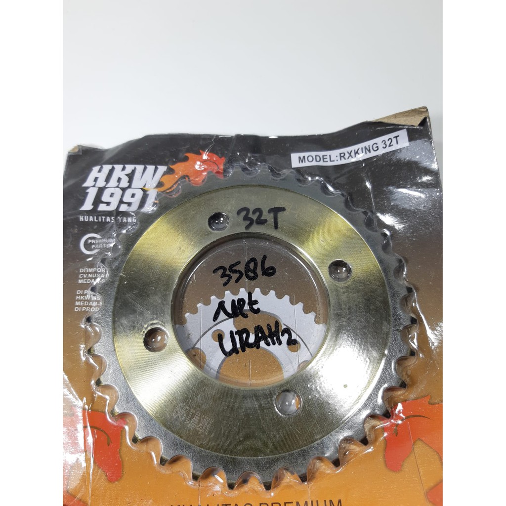 GEAR / GIR BELAKANG 428 SEPUHAN YAMAHA RXZ / RX KING MEREK HKW-32T