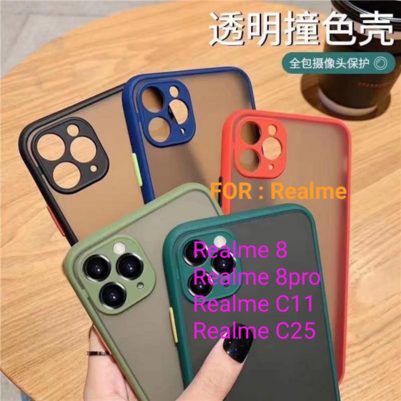 Case Realme 8 8pro Pro C11 C25 Lens Full Matte Hardcase Elegan warna warni Casing Cover Aerocase