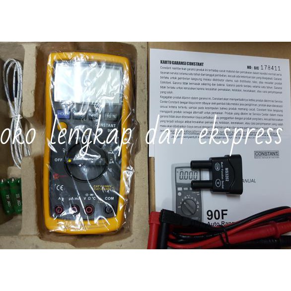 Constant 90F DMM digital multimeter proteksi varistor dan PTC 90 F