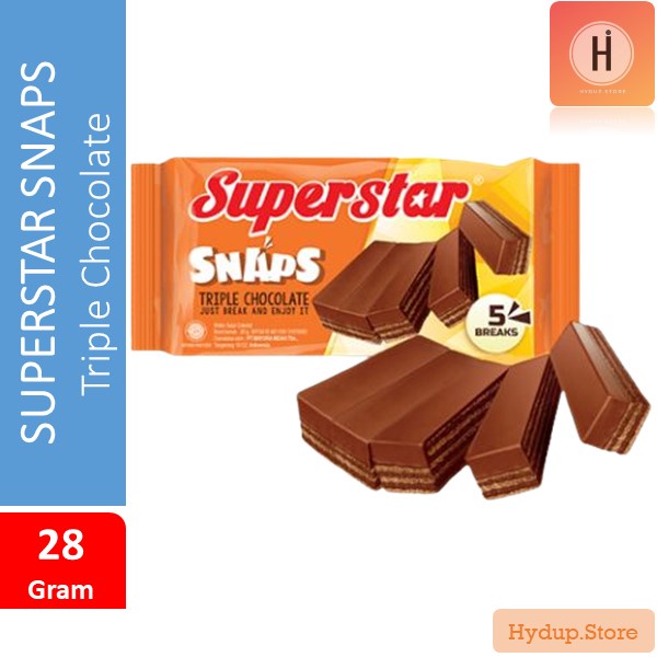 

Superstar Snaps 5 Breaks Wafer Cokelat Kemasan Satuan 28 Gram