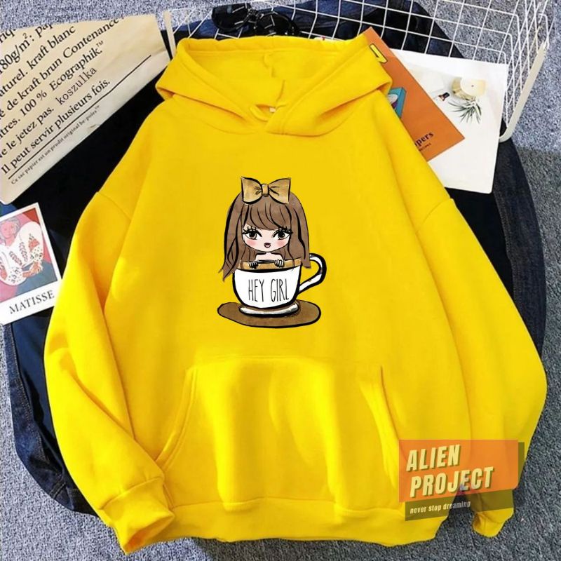 Alien Project Hoodie hei girl Hoodie cewek Hoodie wanita