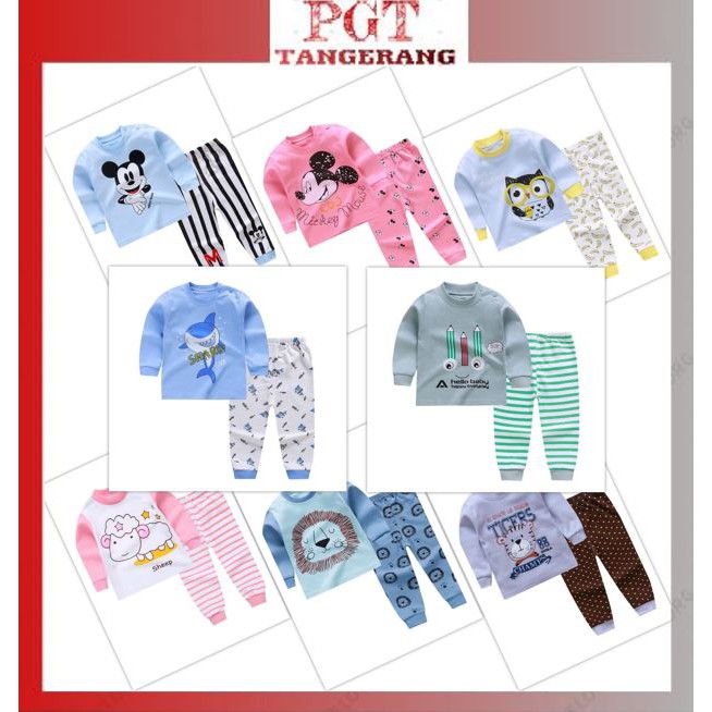 PGT  - Setelan Anak 0 - 4 Tahun Model 17 - 24 Pijama Anak Baju Anak Baju Panjang Celana Panjang