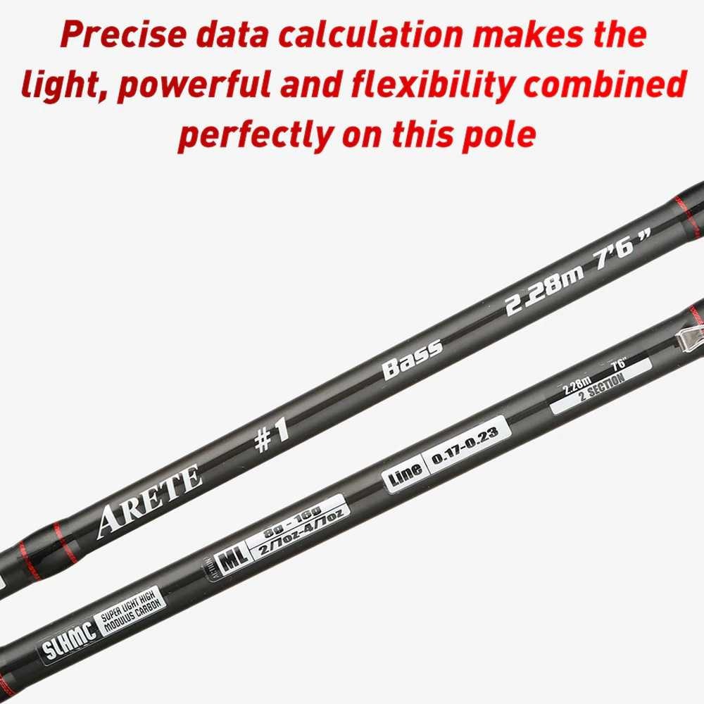 Mall JOHNCOO Joran Pancing Fishing Rod Carbon Fiber  JC230 Hitam Merah 1.8m