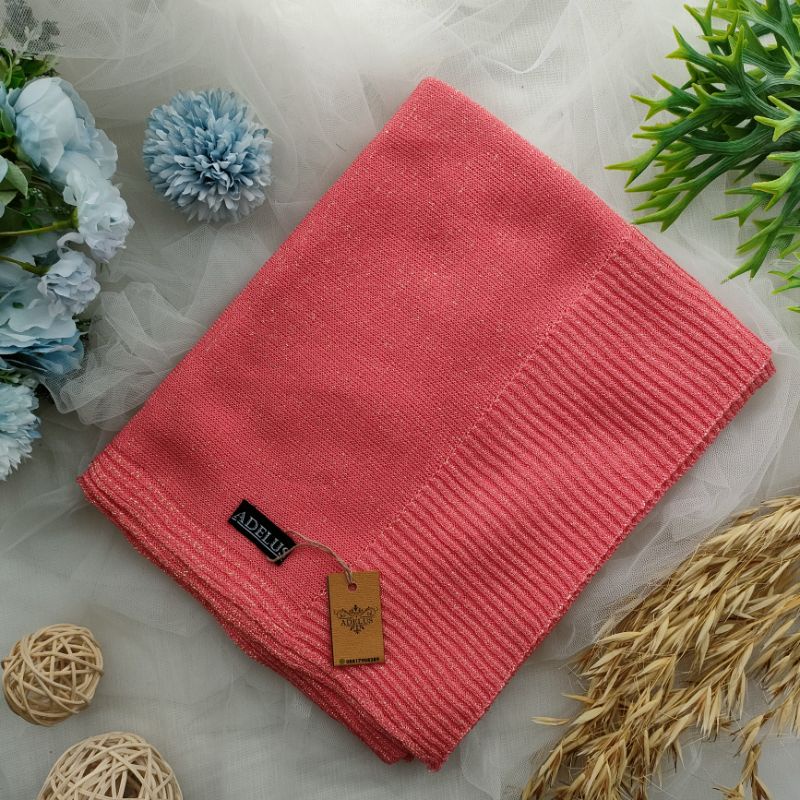 Pashmina Rajut Glitter PREMIUM By Adelus-Guava