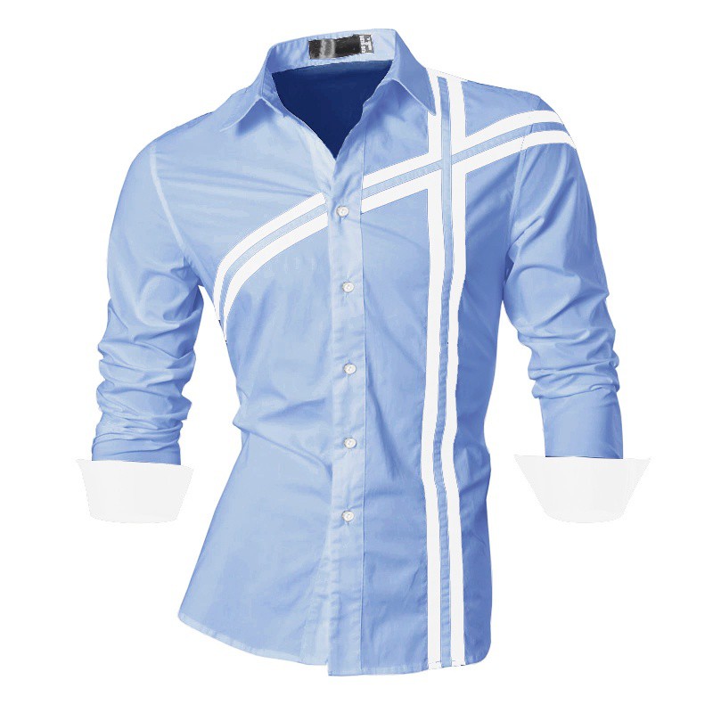 Kemeja Pria Casual Domino Royal Blue