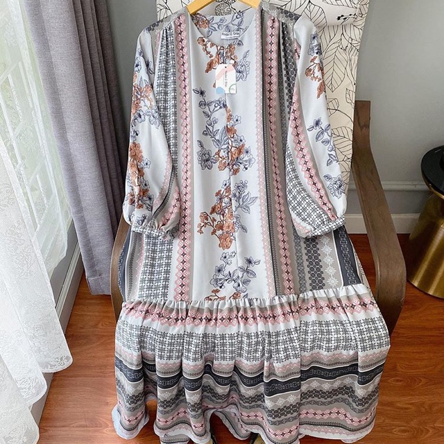 Haideerolin Padma Midi Dress Blue