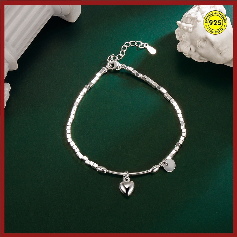 Gelang Bentuk Hati Tahan Air Anti Karat Ukuran Dapat Disesuaikan