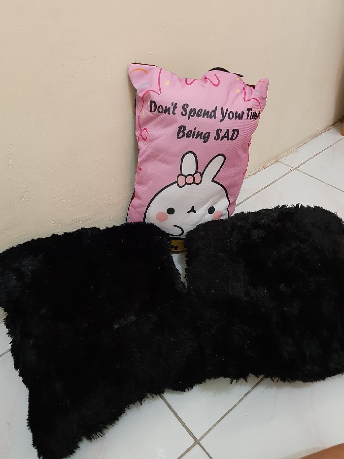 Obral Bantal Polos Bahan Bulu Rasfur Uk. 35x35cm Full Dacron