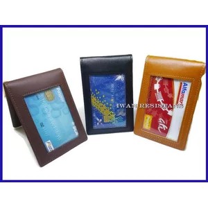 

iD card holder kulit asli,name tag kulit asli double magnet