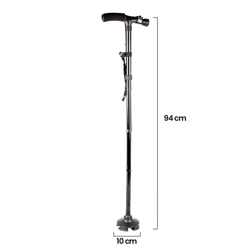 Magic Cane Lighted Crutch Five Sections Tongkat Bantu Jalan LED Light