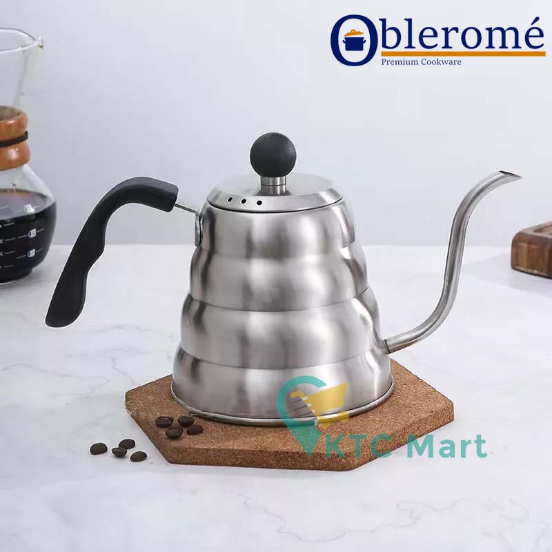 KTCmart - Teko Leher Angsa 1,2L Platinum/ Gooseneck Kettle/ Teko Kopi/ Pour Over Kettle