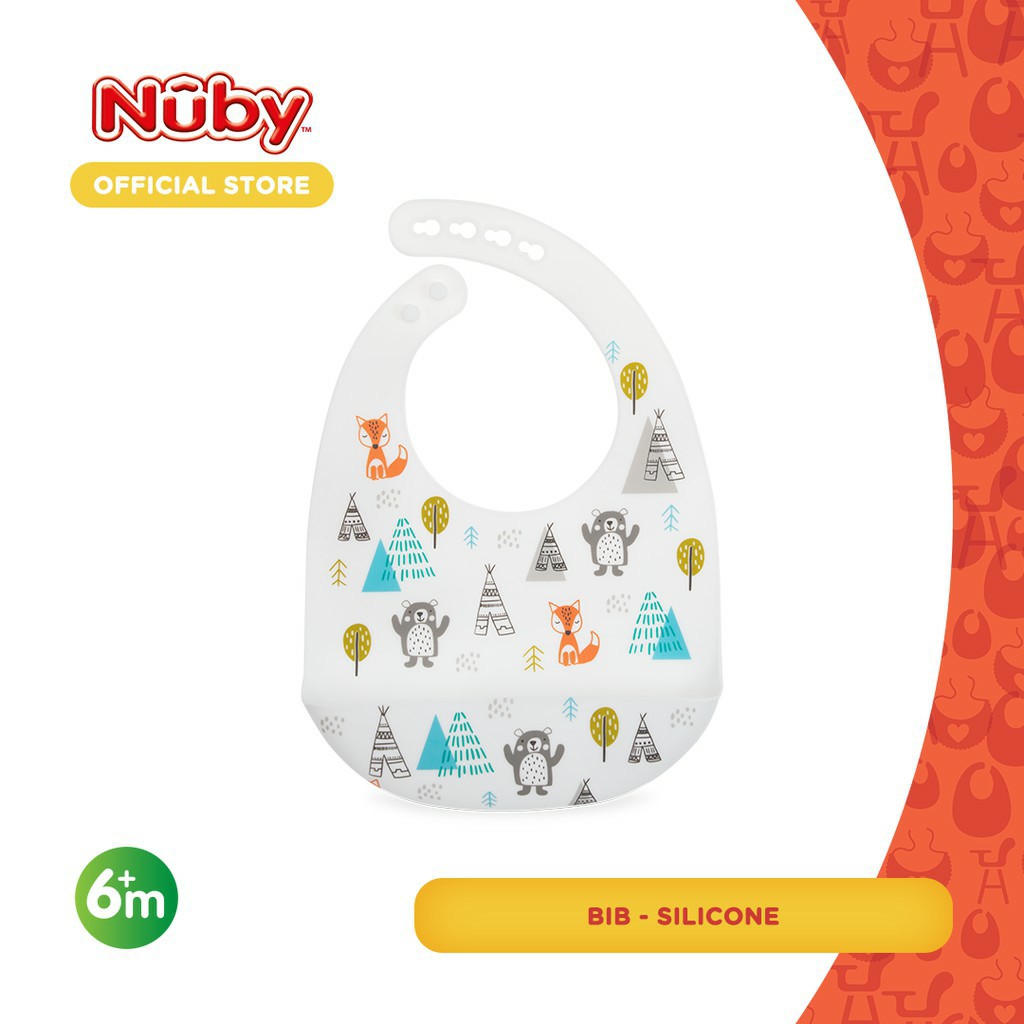 Nuby Silicone BIB / Celemek Makan Bayi