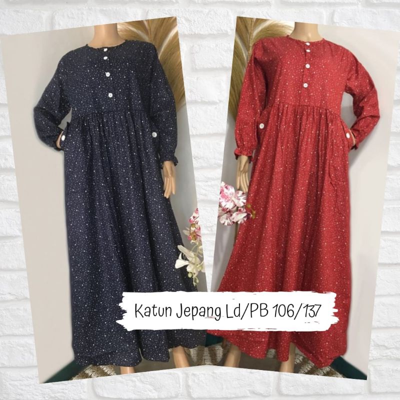 Gamis ORI Katun Jepang Motif Little Star