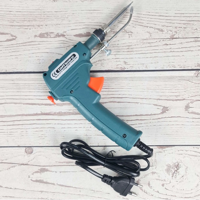 Solder Listrik Tembak 60W Model Pistol Dengan Tempat Penggulung Timah