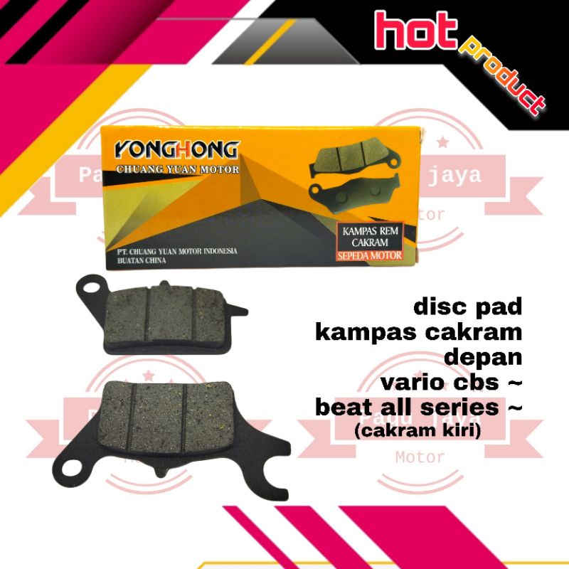 Disc pad kampas kanvas rem cakram depan vario cbs