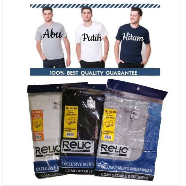 Kaos Dalam Pria Oblong Merk Relic