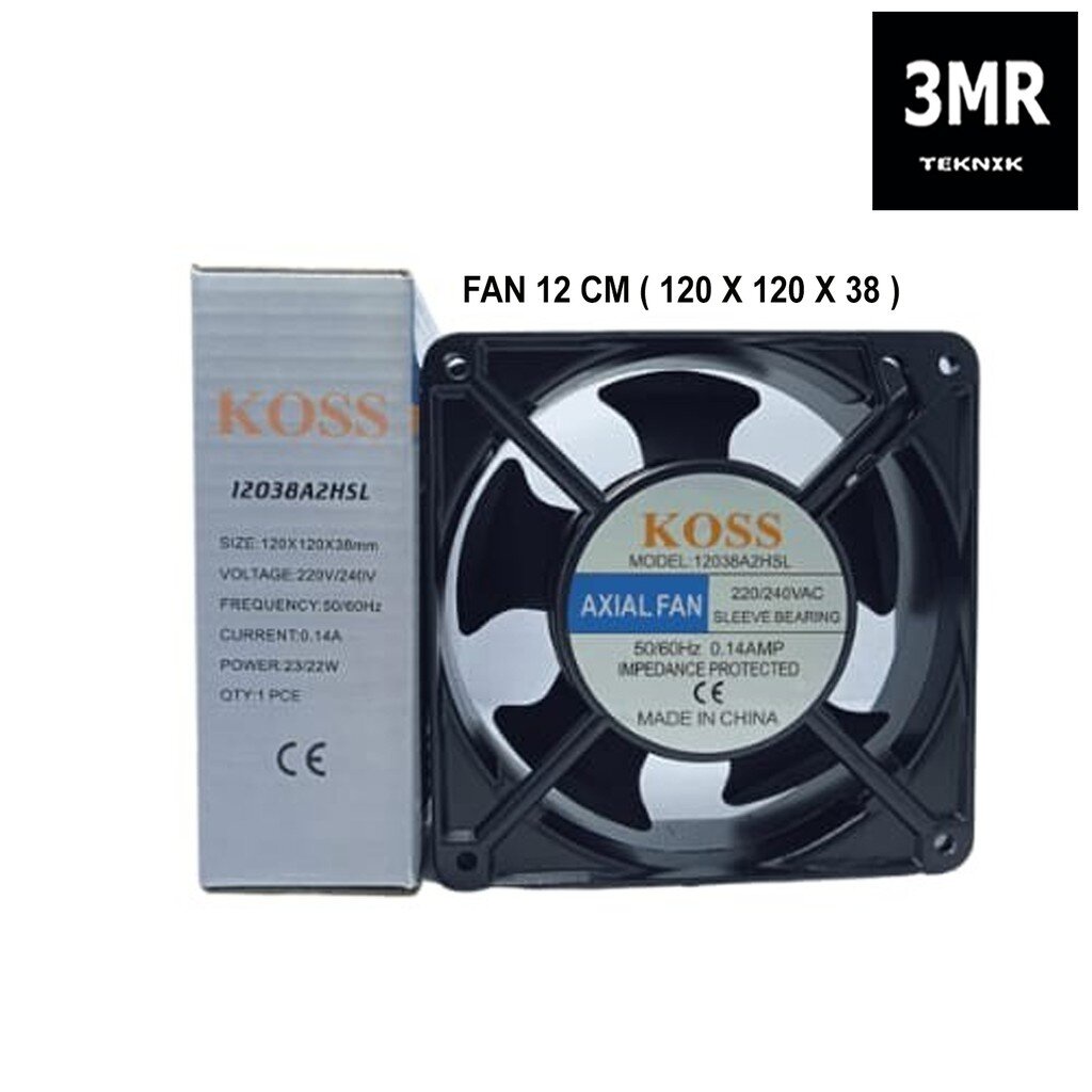 Kipas Angin Komputer 12 Cm / Cooling Fan Computer / Axial Fan KOSS