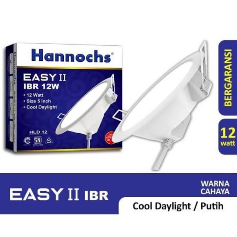 Hannochs Led Downlight Bulat Easy II 12w 12watt IBR Hannochs