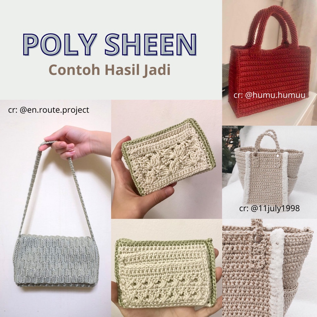 Benang Rajut Poly Sheen Poliester