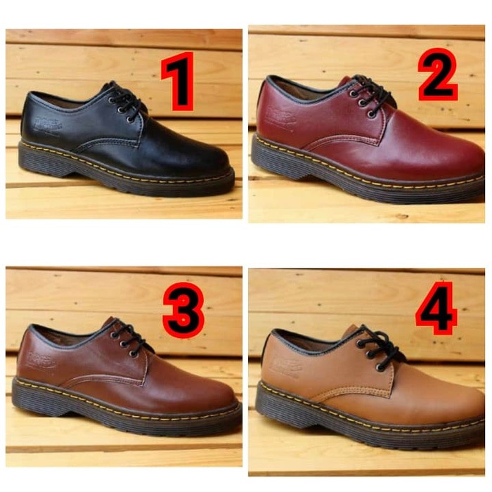 SEPATU PRIA FASHION SPORT FORMAL HITAM COKLAT PUTIH - Sepatu Low Boots Pria Dr Martens Sepatu