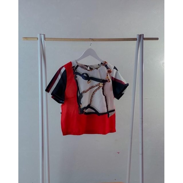 blouse vintage import red
