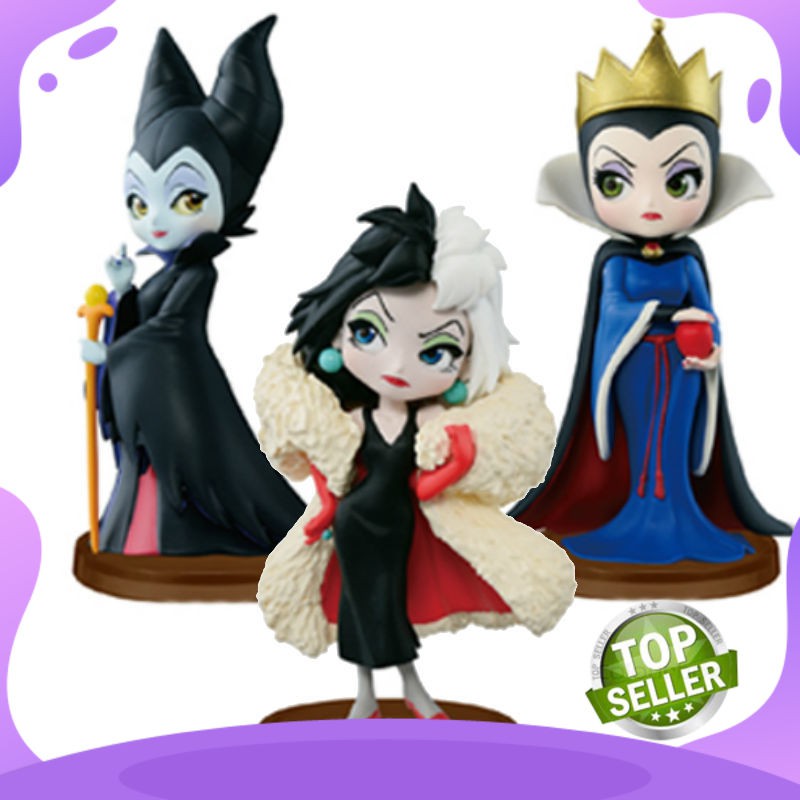 Anime Figure Import Berkualitas Q Posket Petit Penjahat Set Cruella De Vil Jahat Ratu Gambar Mainan