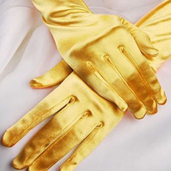 [READY GRAB] SARUNG TANGAN PESTA WEDDING GLOVES GOLD AKSESORIS PENGANTIN STW001