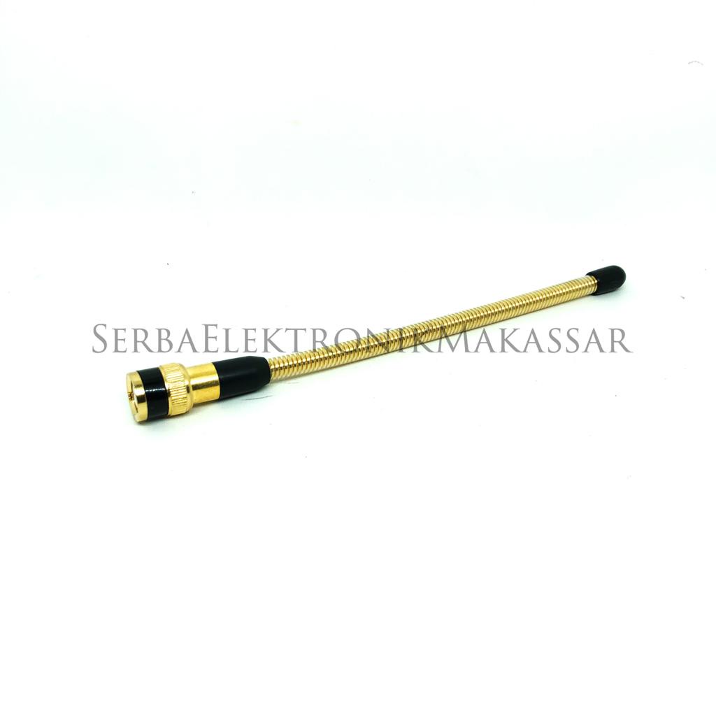 Antenna HT Unier Spiral Gold BNC SMA Female Motorolla Antena Handy Talkie