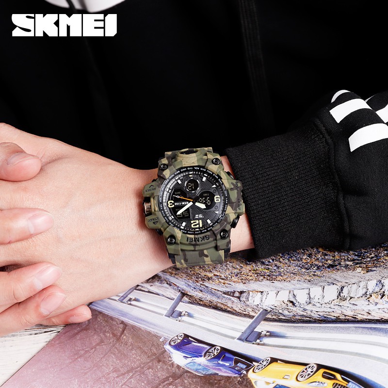 Jam Tangan Pria Skmei 1155B  Jam Tangan Skmei Jam Tangan Karet Pria Jam Tangan Cowok Sport SKMEI