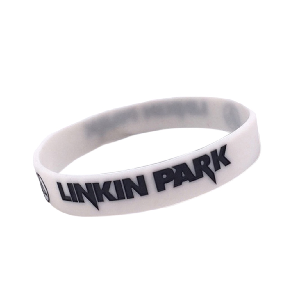 Hu Hu Hu Hu Hu Alat Bantu Pasang Kacamata♡ Gelang Band Rock Linkin Park Bahan Silikon Untuk Pria Dan Wanita