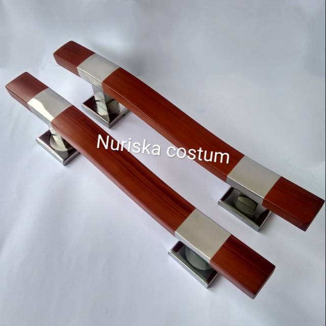 Promo Handle pintu rumah minimalis tarikan pintu stainless kotak melengkung S size 33cm