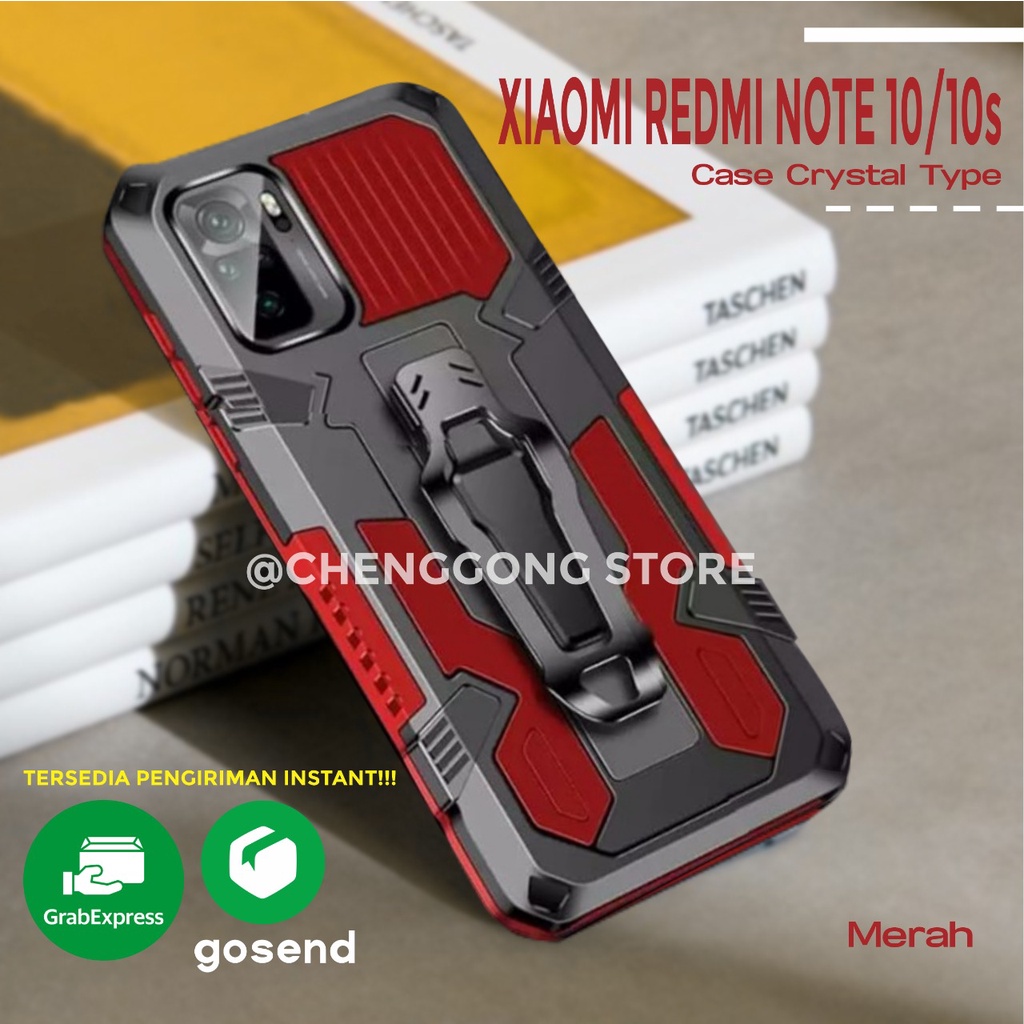 Case Robot I Crystal Xiaomi Redmi Note 10/10s Kickstand Standing Robot