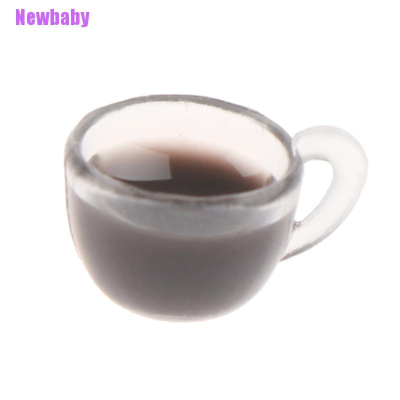 Newbaby Mainan Miniatur Cangkir Kopi Skala 1: 12 Untuk Aksesoris Rumah Boneka