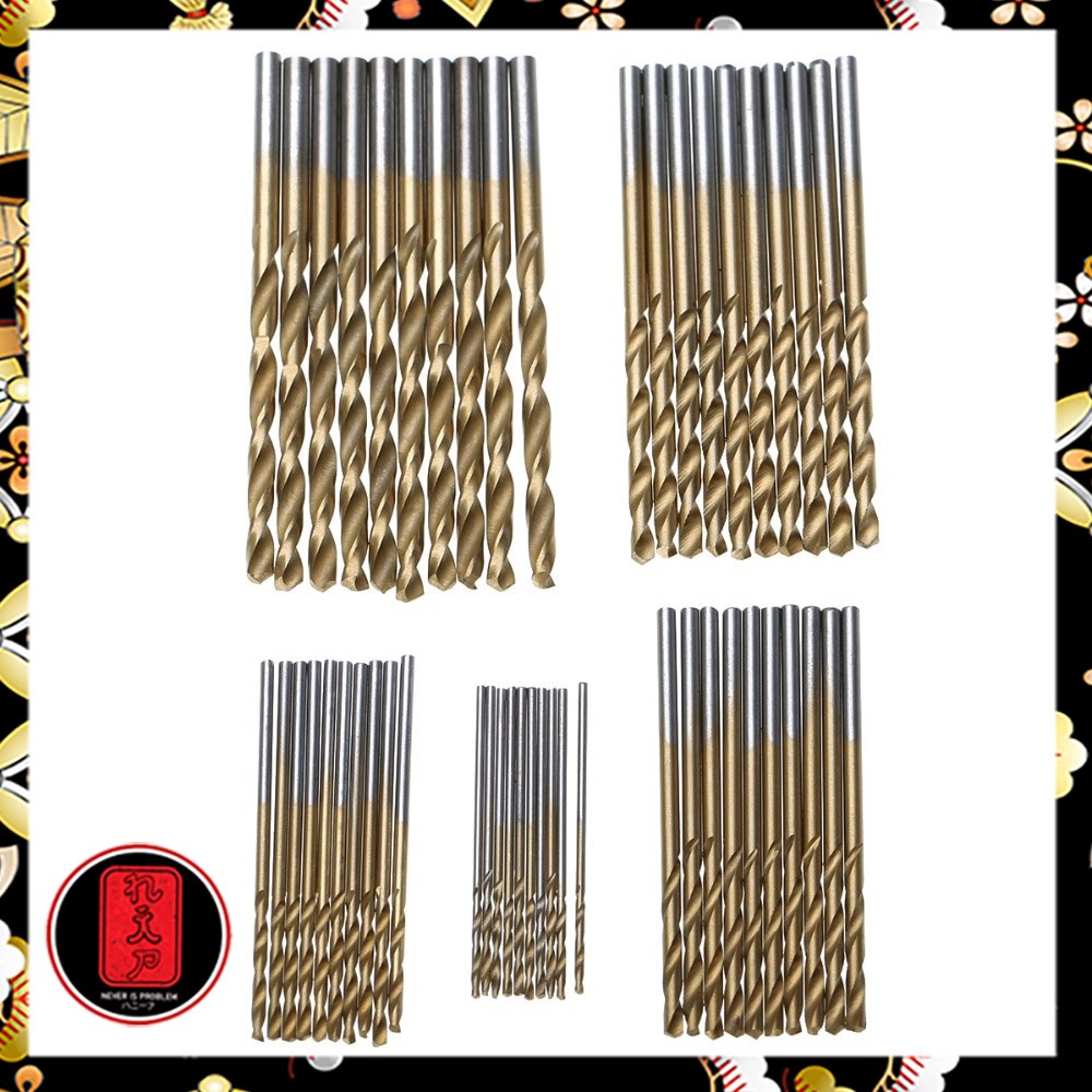 Mata Bor Power Drill Bits Titanium Coated 50 PCS - DW1361 - Golden