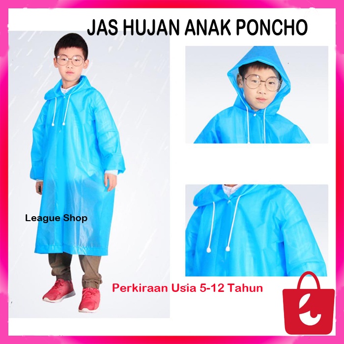 [Bisa COD] Jas Hujan Mantel Hujan Mantol Hujan Anak Sekolah SD Laki - Laki Perempuan Peva Plastik Tebal Poncho ponco Terusan PEVA UNIVERSAL