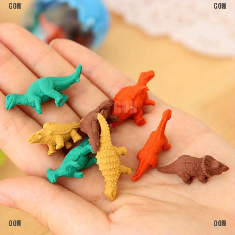 GON 8x Funny Dinosaurs Egg Pencil Rubber Eraser Students Office Stationery Gift Toys