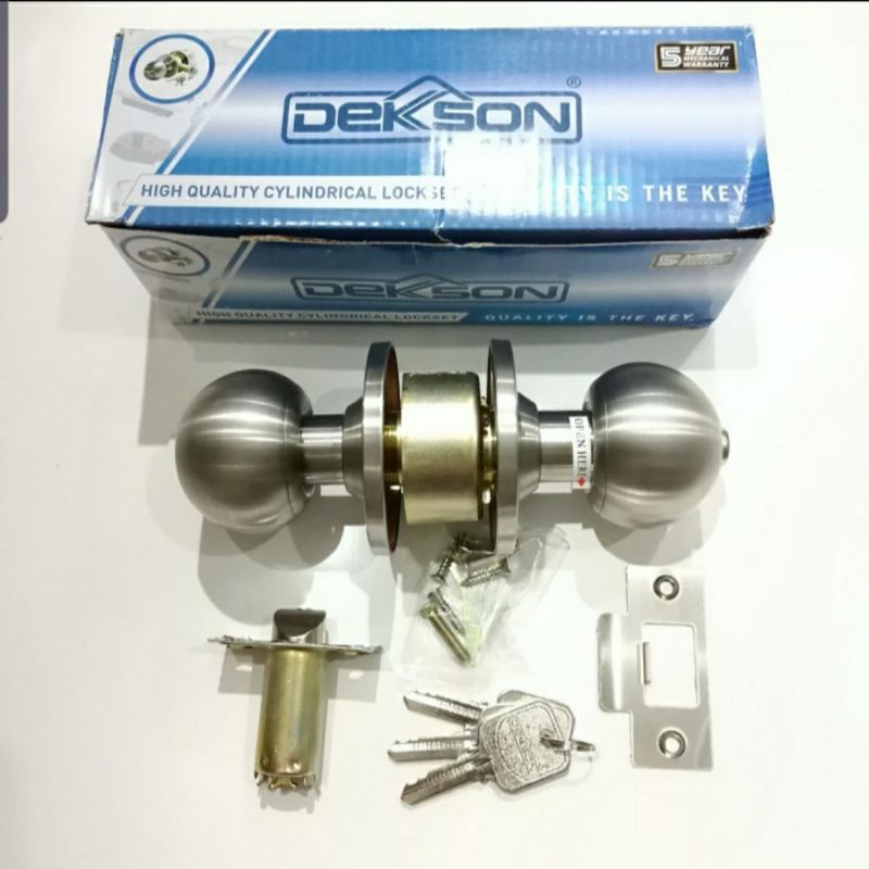 Kunci Bulat Pintu Kamar Mandi Dekson HD 8000 ET sss - Kunci Bulat Dekson - Kunci Bulat Stainless Ste