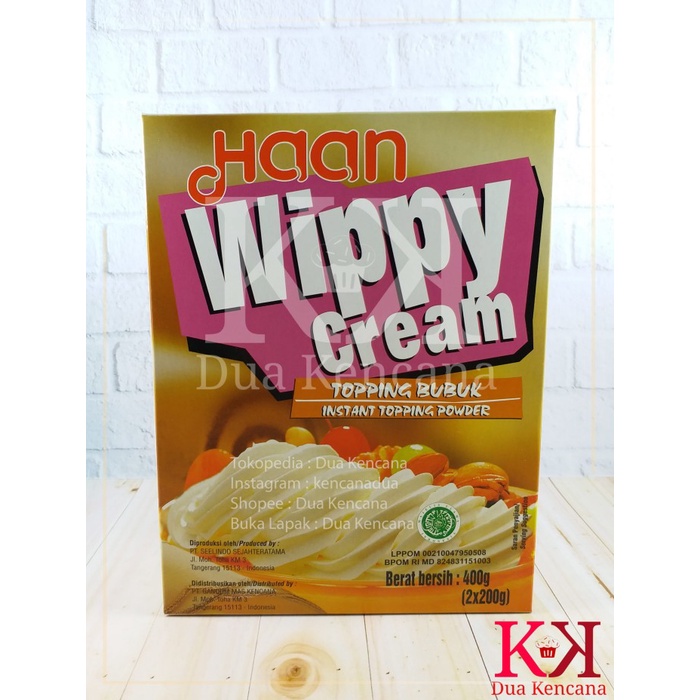 

PROMO [COD] Haan Wippy Whippy Cream Topping Bubuk Instant Topping Powder 400Gr