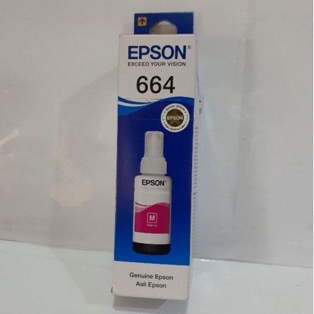 TINTA PRINTER EPSON ORIGINAL T664 /MAGENTA Garansi Resmi