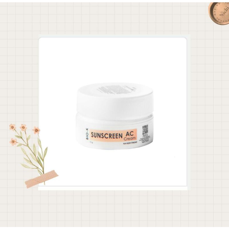 BIO KUSUMA BEAUTY SUNSCREAN AC SPF 30 | CREAM DAY UNTK KULIT BERJERAWAT BPOM ORIGINAL 100%